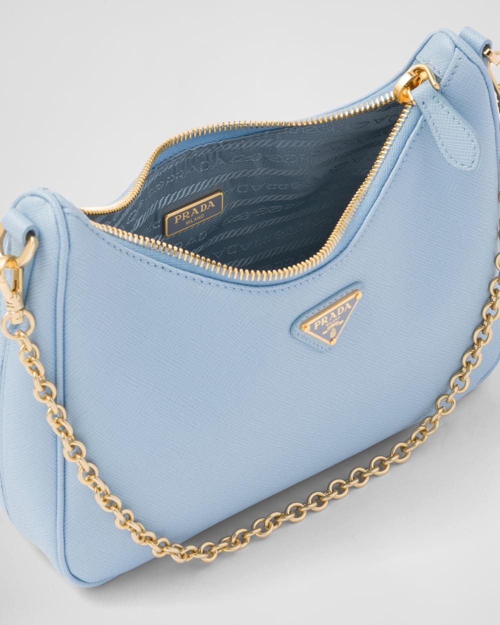 PRADA Women Prada Re-Edition 2005 Saffiano leather bag Pale Blue 1BH204_NZV_F0EMZ_V_V2M