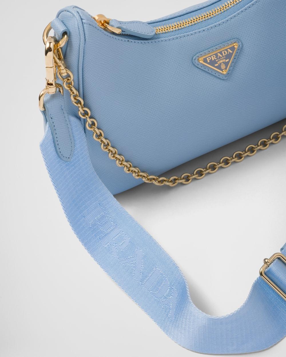 PRADA Women Prada Re-Edition 2005 Saffiano leather bag Pale Blue 1BH204_NZV_F0EMZ_V_V2M