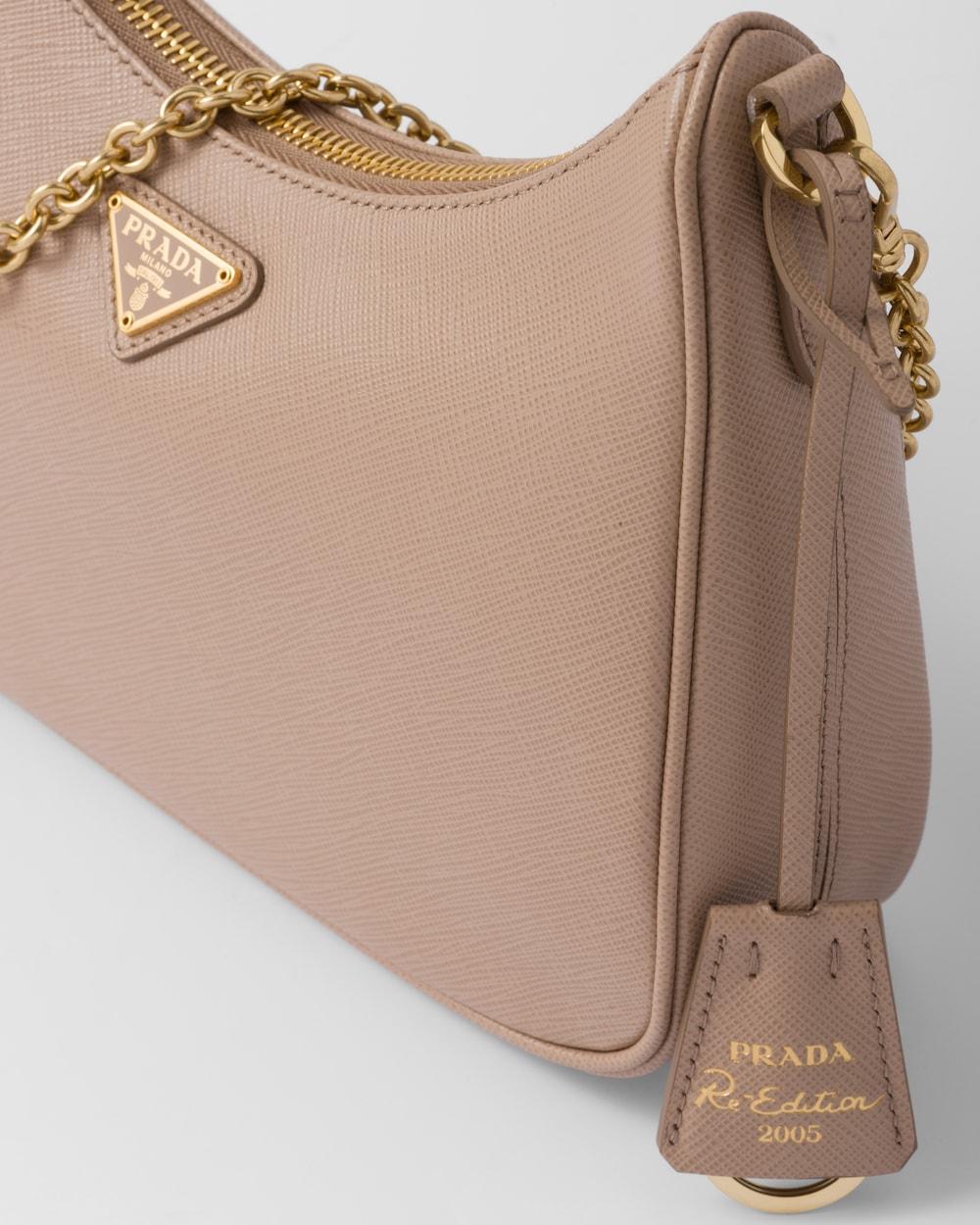 PRADA Women Prada Re-Edition 2005 Saffiano leather bag Cameo Beige 1BH204_NZV_F0MUH_V_V2M