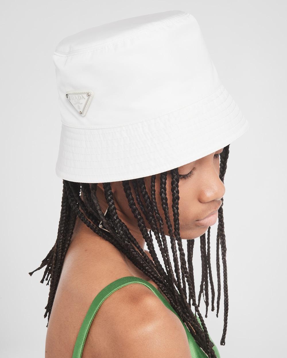 PRADA Women Re-Nylon bucket hat White 1HC137_2DMI_F0009