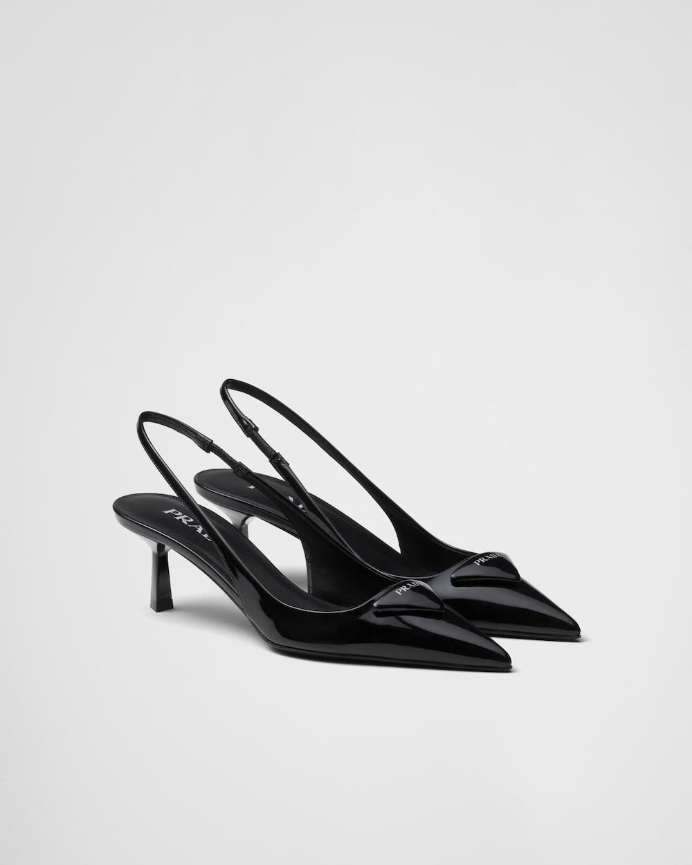 PRADA Women Patent leather slingback pumps Black 1I901M_XUW_F0002_F_DD55