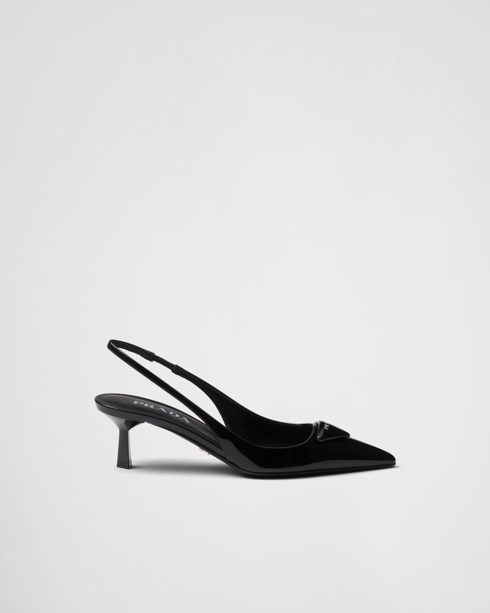 PRADA Women Patent leather slingback pumps Black 1I901M_XUW_F0002_F_DD55