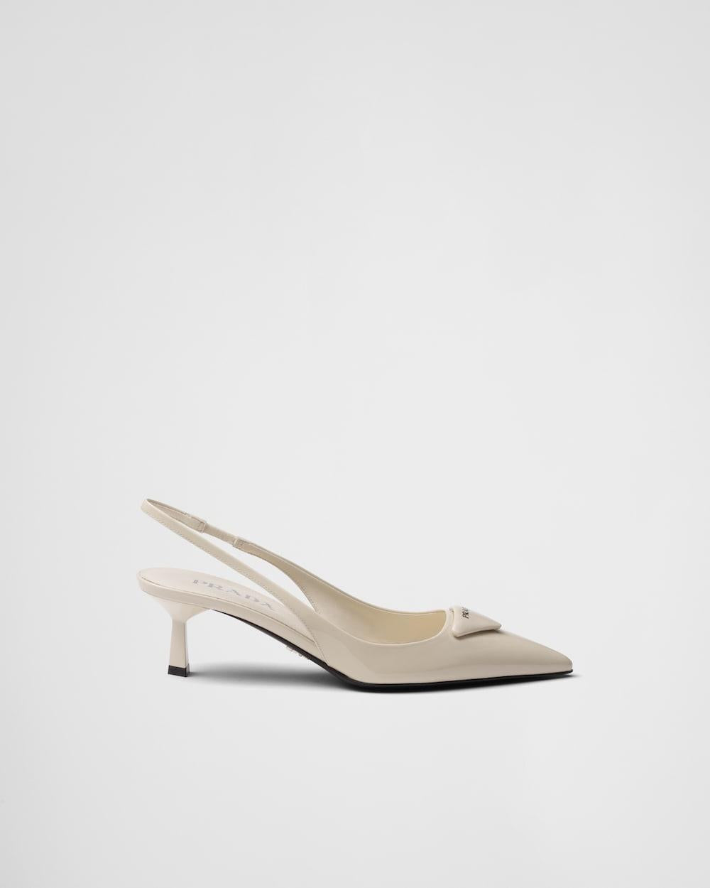 PRADA Women Patent leather slingback pumps Ivory 1I901M_XUW_F0304_F_DD55