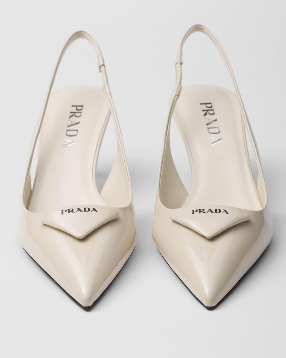 PRADA Women Patent leather slingback pumps Ivory 1I901M_XUW_F0304_F_DD55