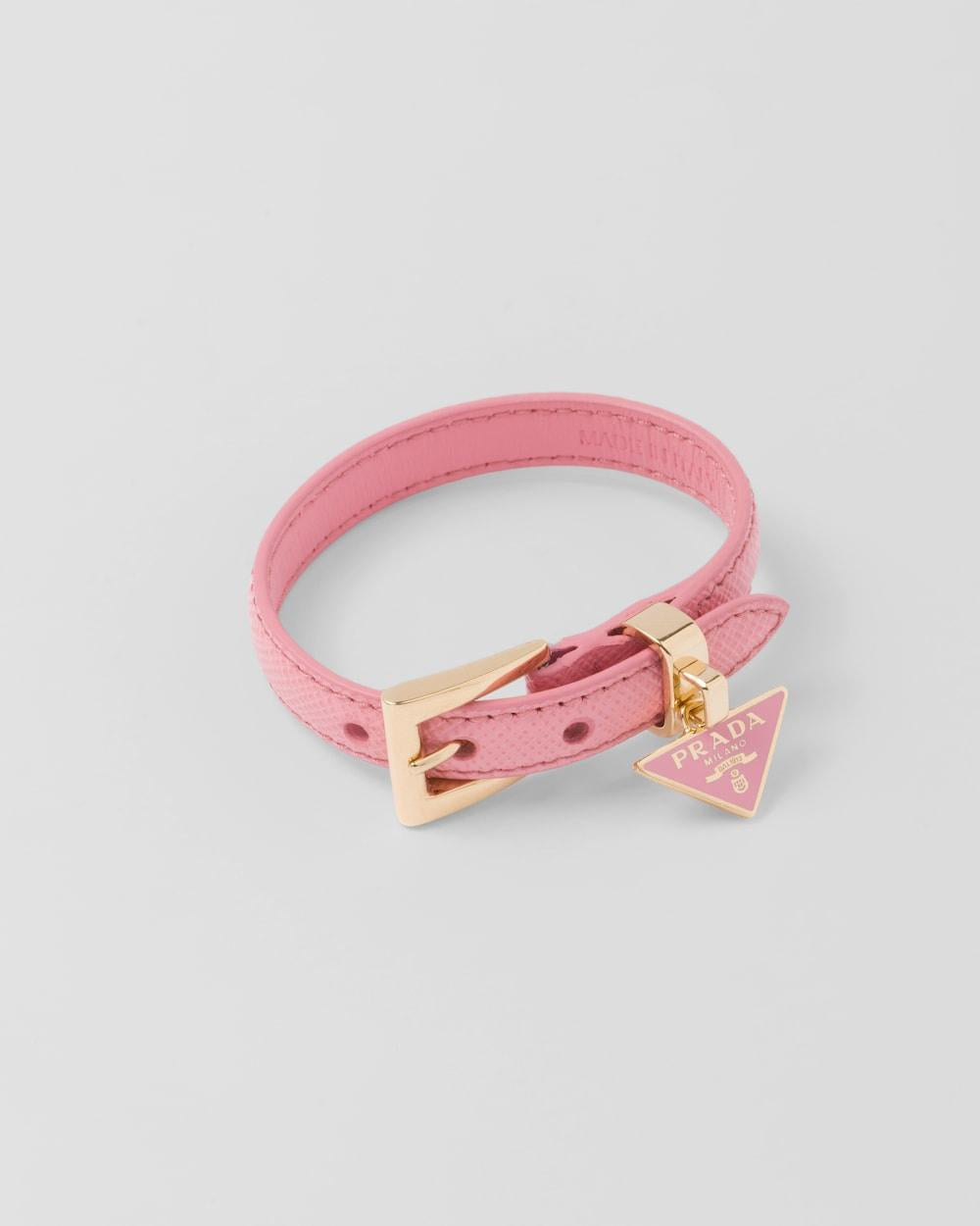 PRADA Women Saffiano leather bracelet Petal Pink 1IB351_053_F0442