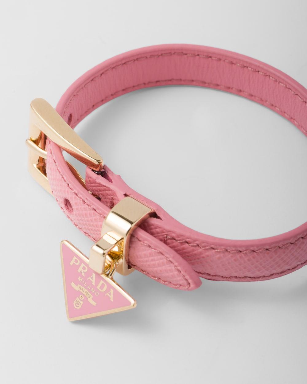 PRADA Women Saffiano leather bracelet Petal Pink 1IB351_053_F0442