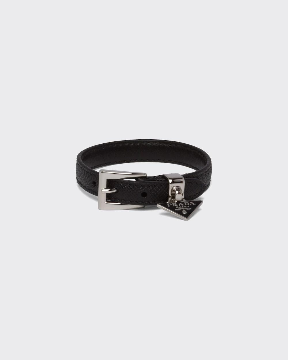 PRADA Women Saffiano leather bracelet Black 1IB351_053_F0632