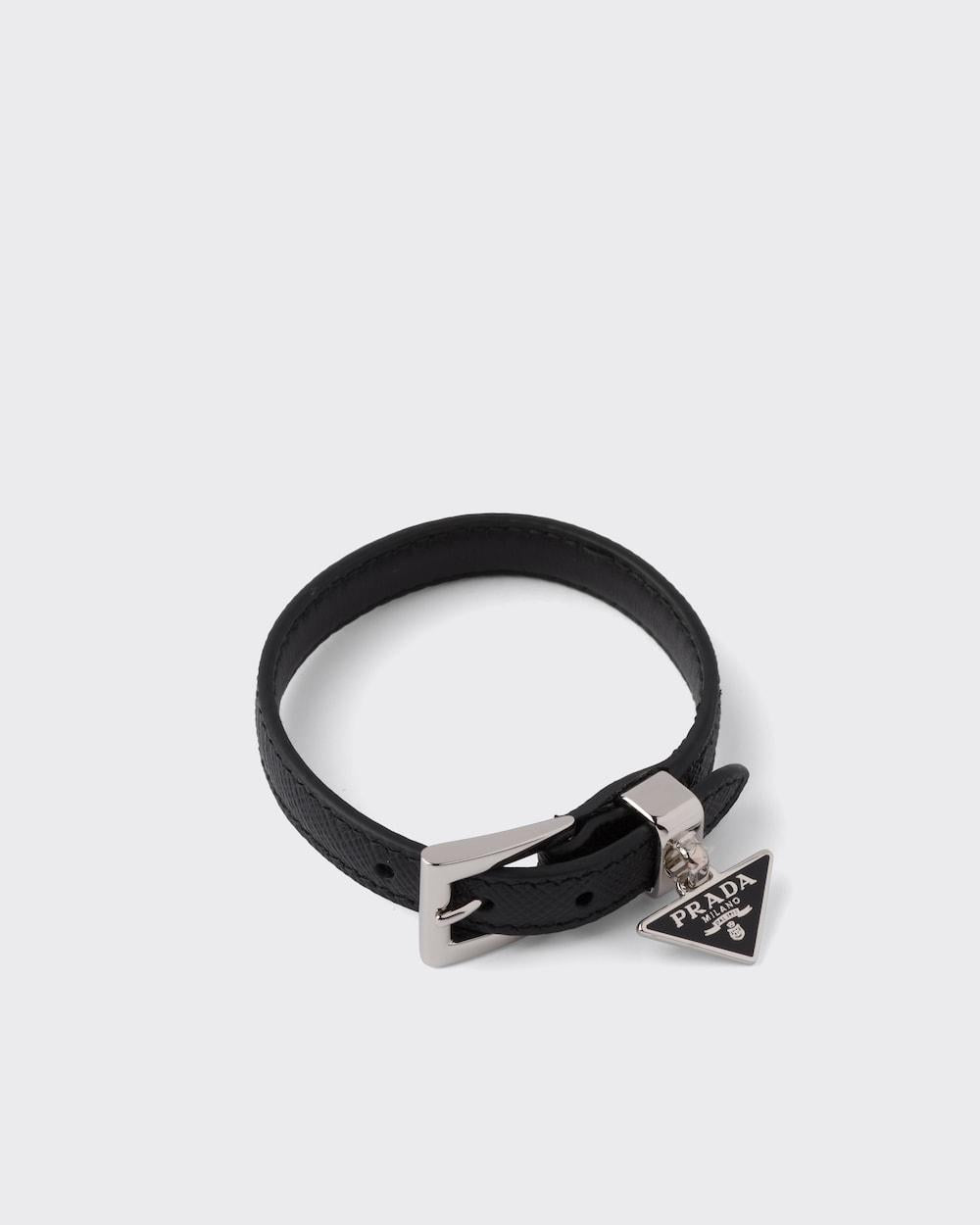 PRADA Women Saffiano leather bracelet Black 1IB351_053_F0632