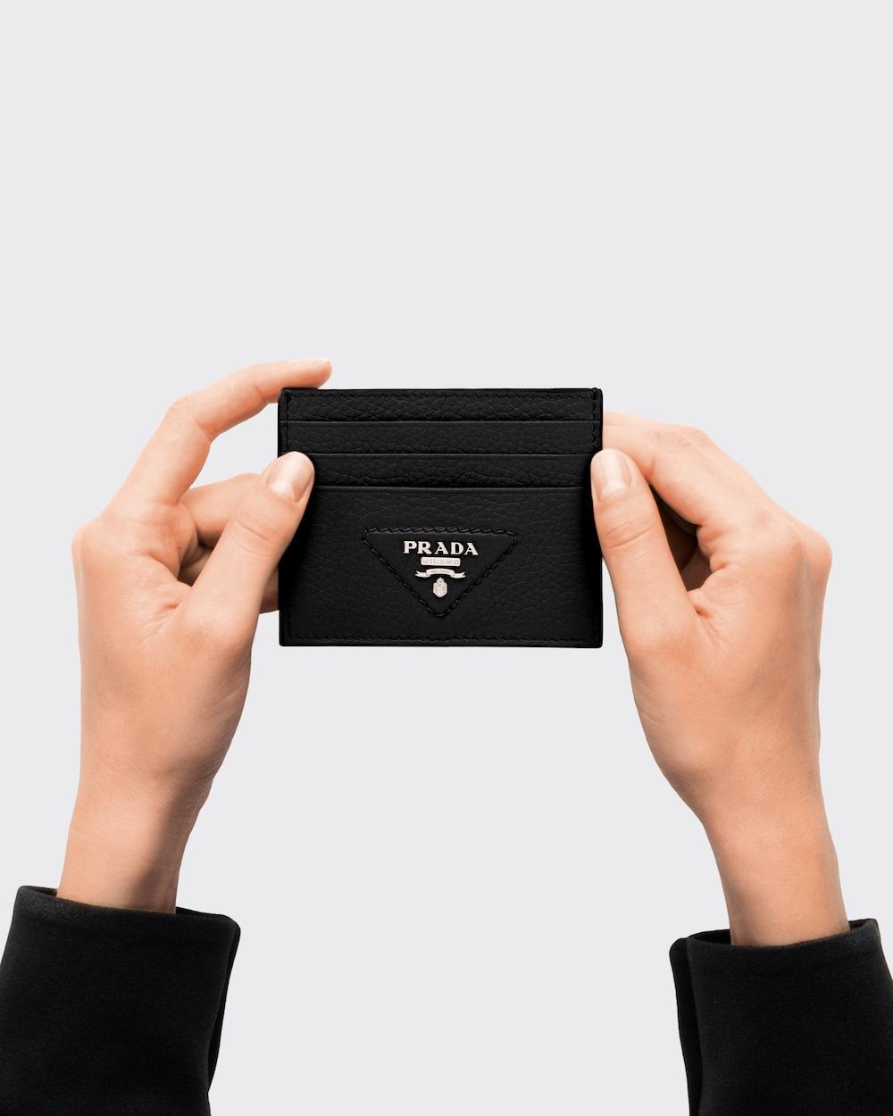 PRADA Women Leather card holder Black 1MC025_2BBE_F0002