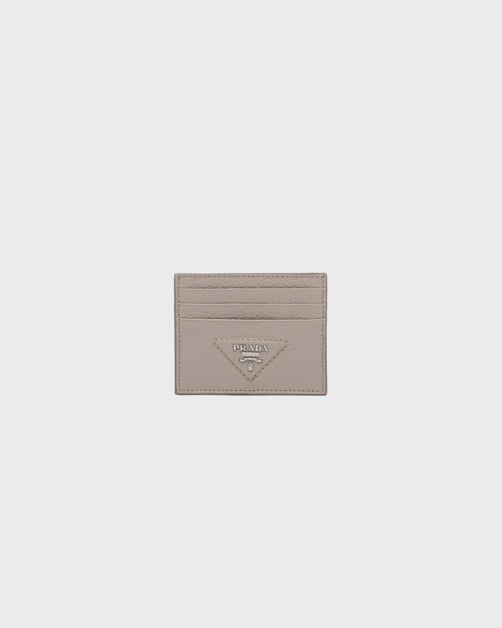 PRADA Women Leather card holder Clay Grey 1MC025_2BBE_F0572