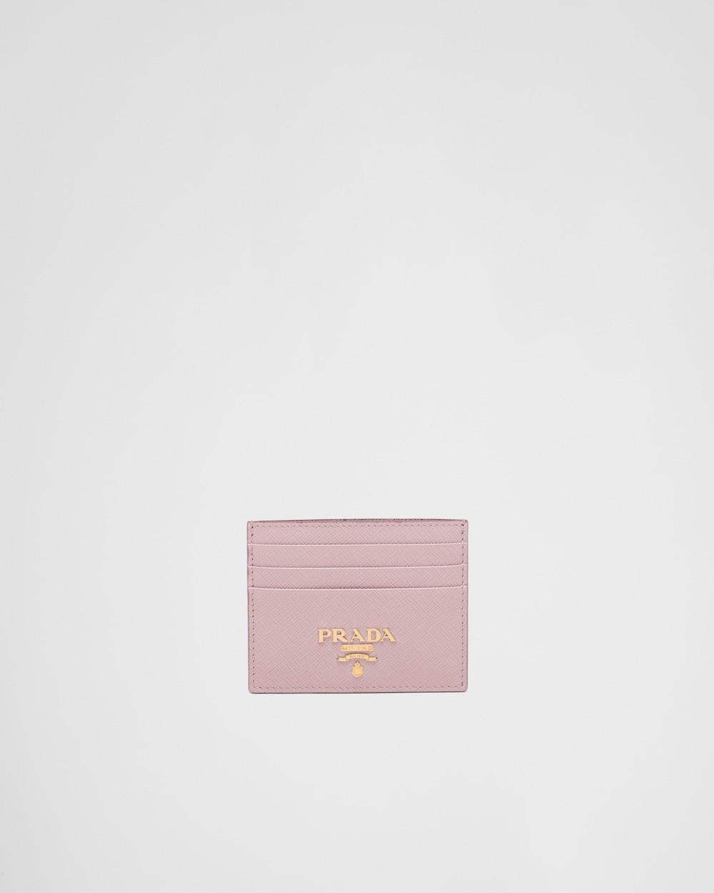 PRADA Women Saffiano Leather Card Holder Alabaster Pink 1MC025_QWA_F0E18