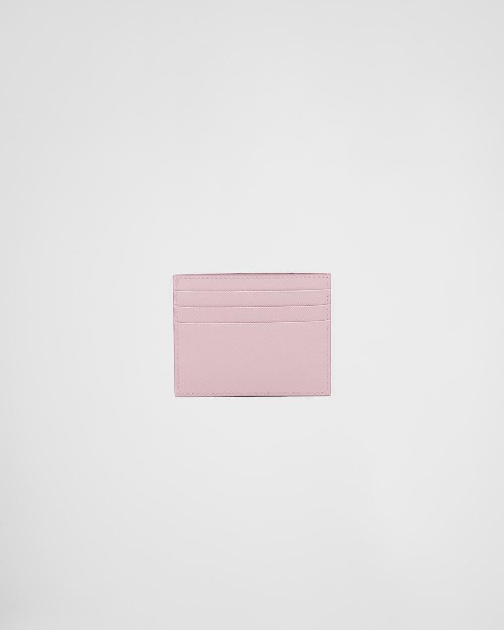 PRADA Women Saffiano Leather Card Holder Alabaster Pink 1MC025_QWA_F0E18