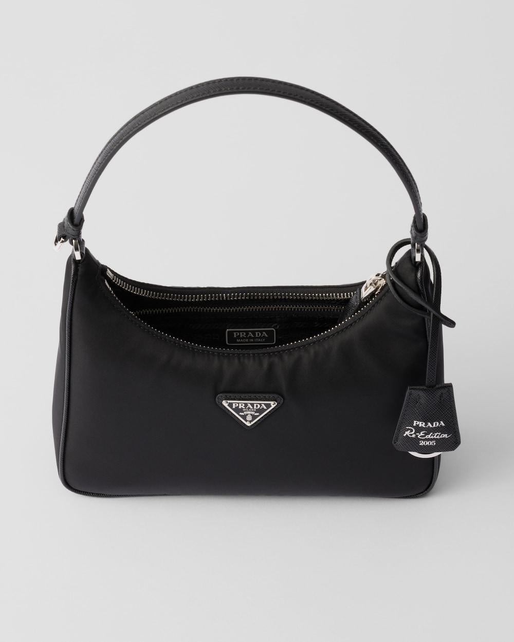 PRADA Women Prada Re-Edition 2005 Re-Nylon and Saffiano mini bag Black 1N204M_R064_F0002