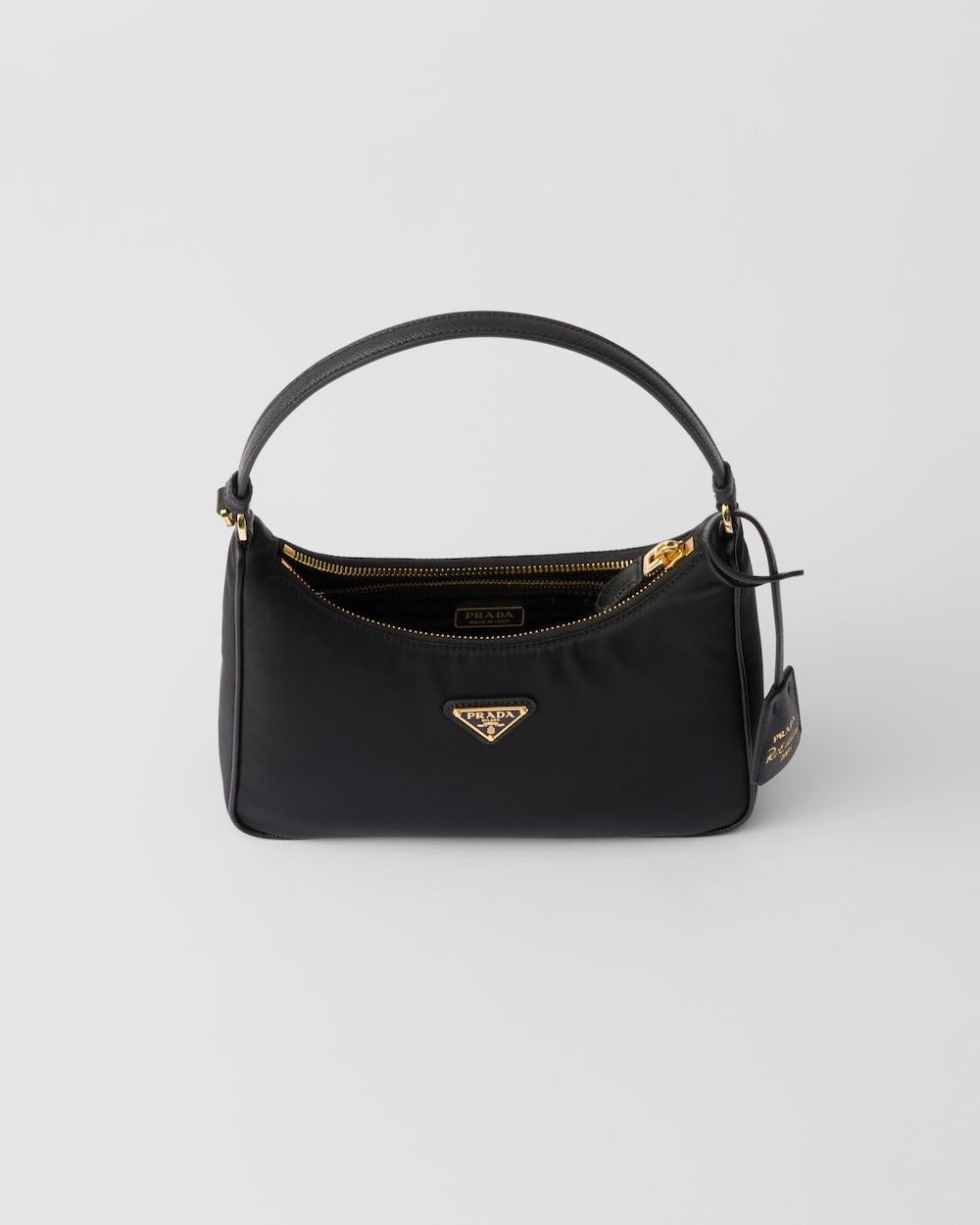 PRADA Women Prada Re-Edition 2005 Re-Nylon and Saffiano mini bag Black 1N204M_R064_F0632