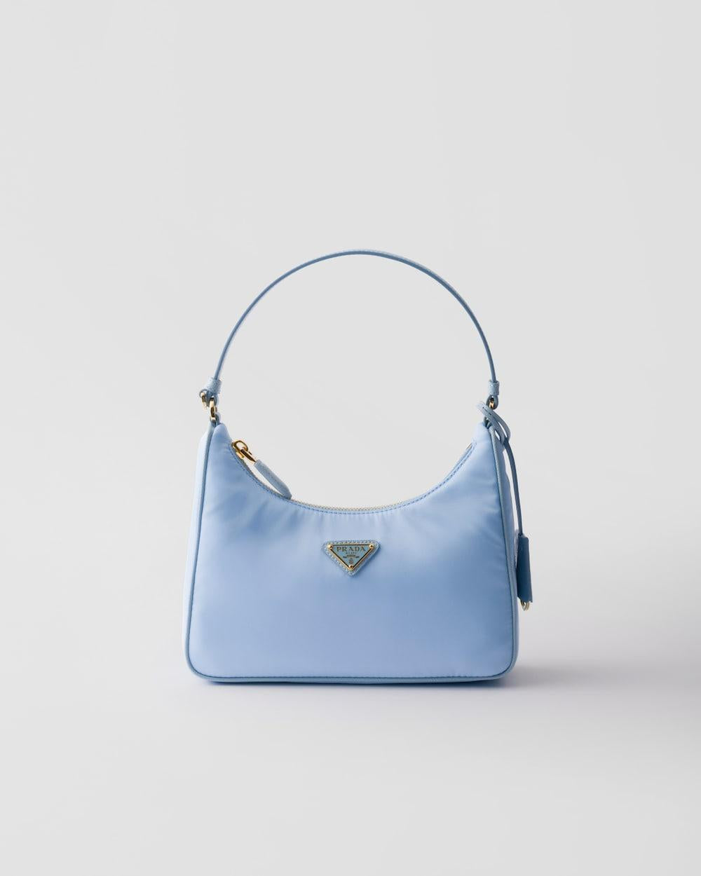 PRADA Women Prada Re-Edition 2005 Re-Nylon and Saffiano mini bag Pale Blue 1N204M_R064_F0EMZ