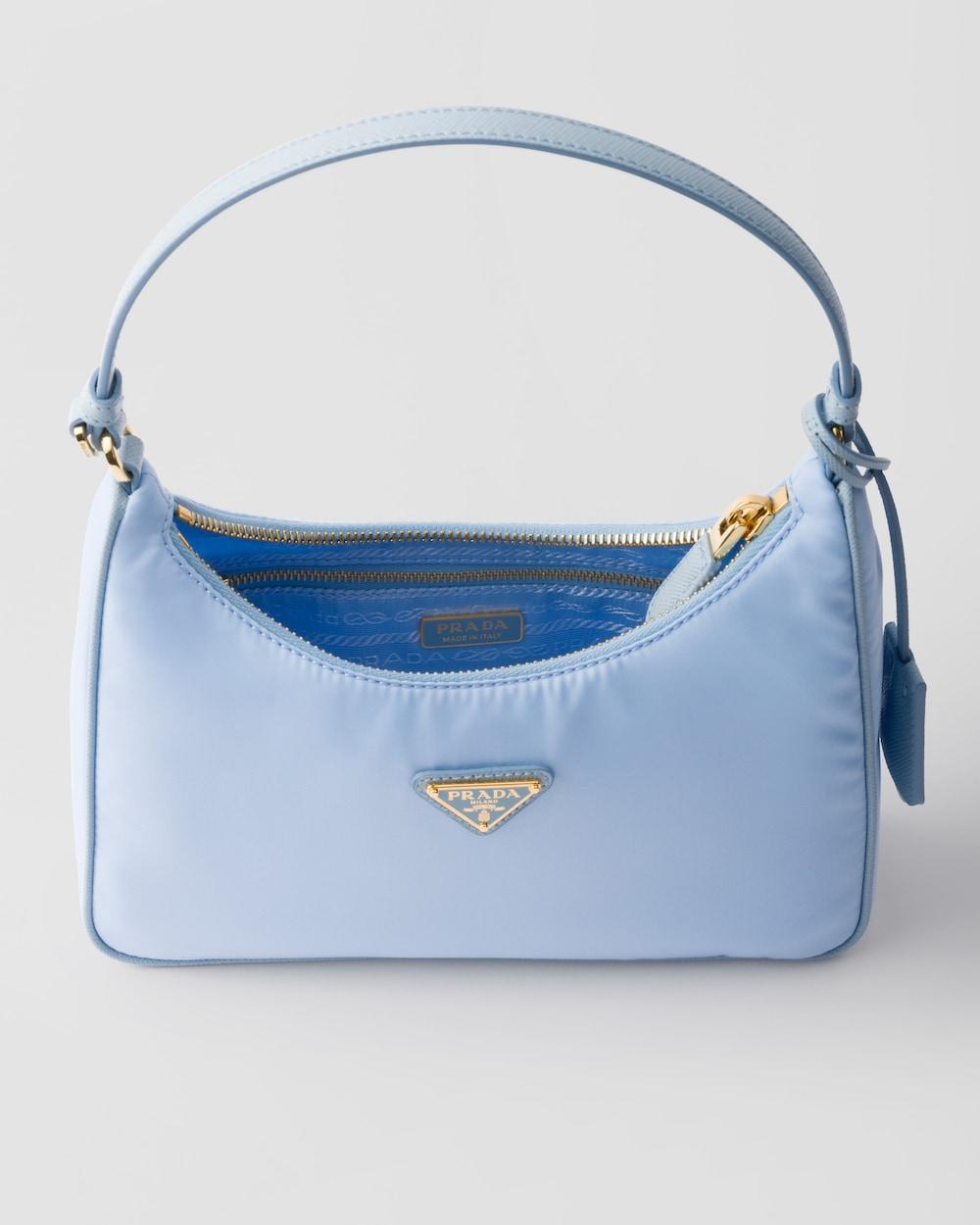 PRADA Women Prada Re-Edition 2005 Re-Nylon and Saffiano mini bag Pale Blue 1N204M_R064_F0EMZ