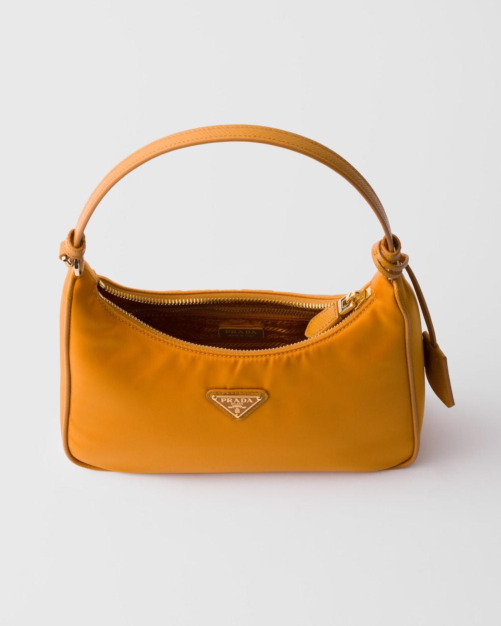 PRADA Women Prada Re-Edition 2005 Re-Nylon and Saffiano mini bag Amber 1N204M_R064_F0IJX