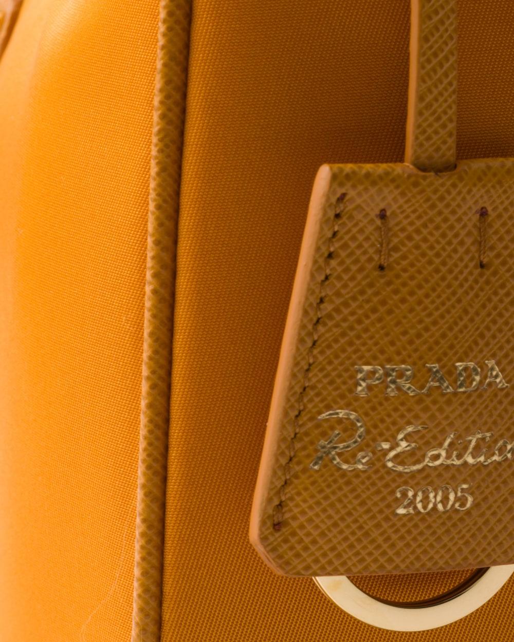 PRADA Women Prada Re-Edition 2005 Re-Nylon and Saffiano mini bag Amber 1N204M_R064_F0IJX