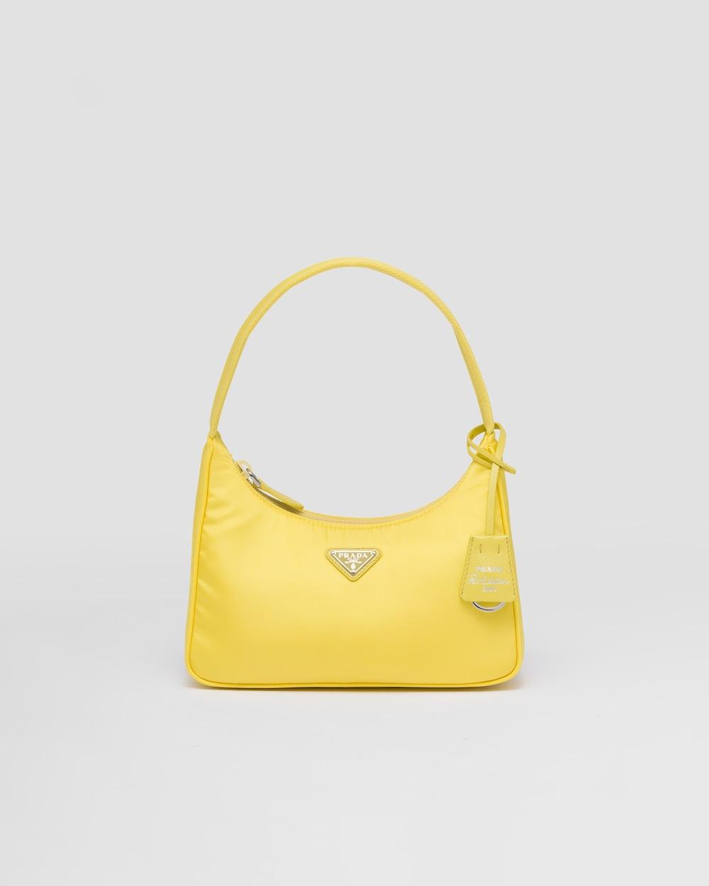 PRADA Women Re-Nylon Prada Re-Edition 2000 mini-bag Citron Yellow 1NE515_RDH0_F0322