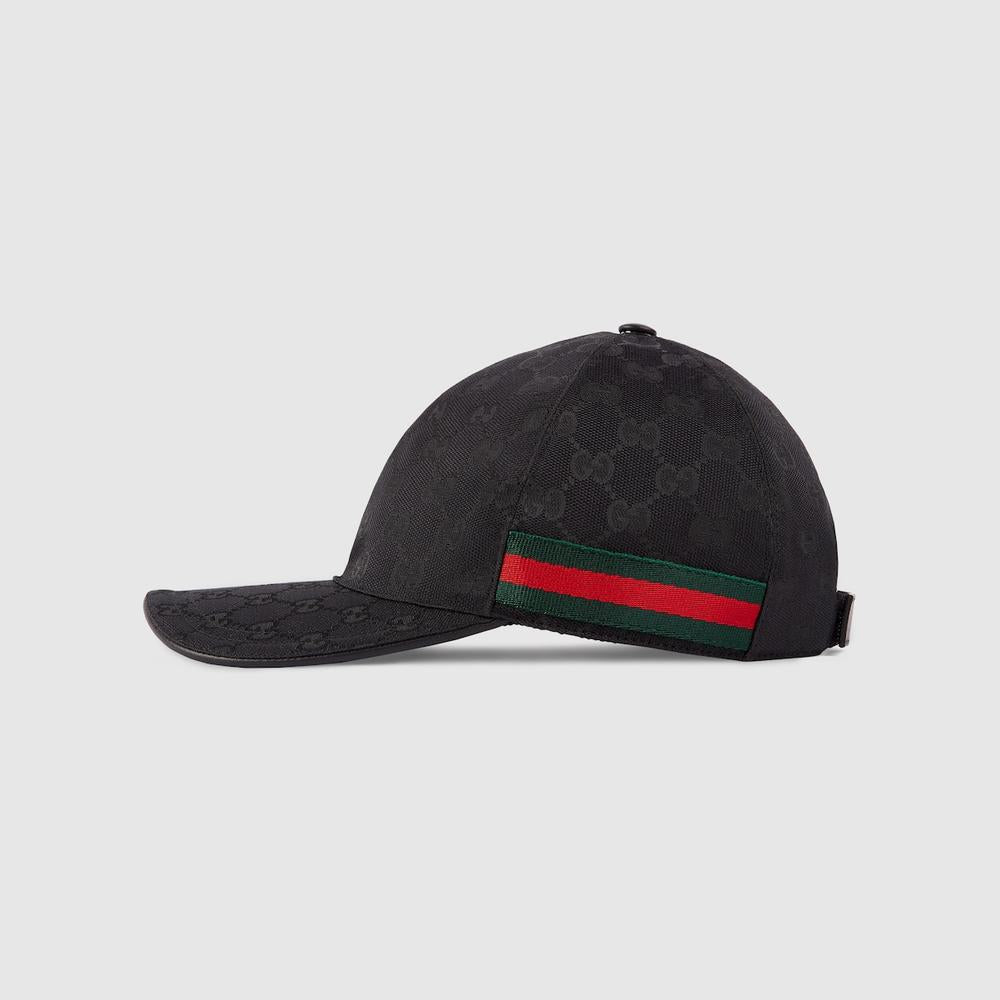 GUCCI Unisex Original GG canvas baseball hat with Web Black 200035 KQWBG 1060