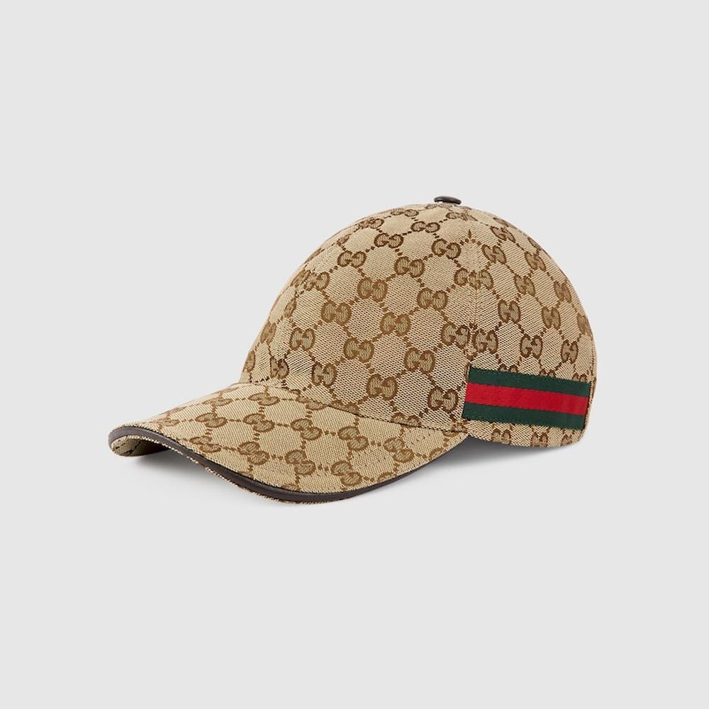 GUCCI Unisex Original GG canvas baseball hat with Web 200035 KQWBG 9791