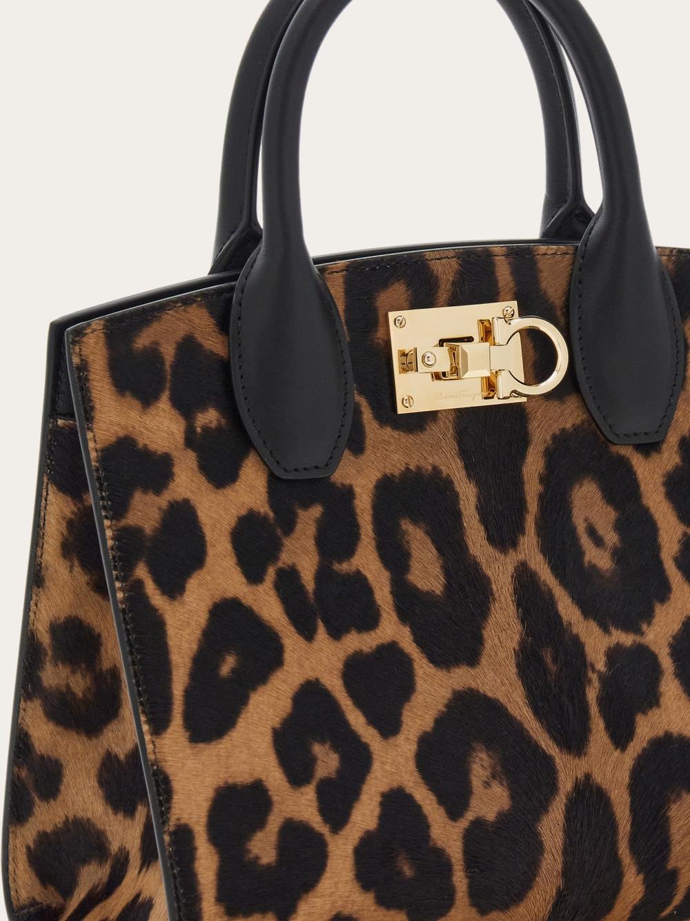 FERRAGAMO Women Ferragamo Studio Box bag (S) Animal print 211424 779880