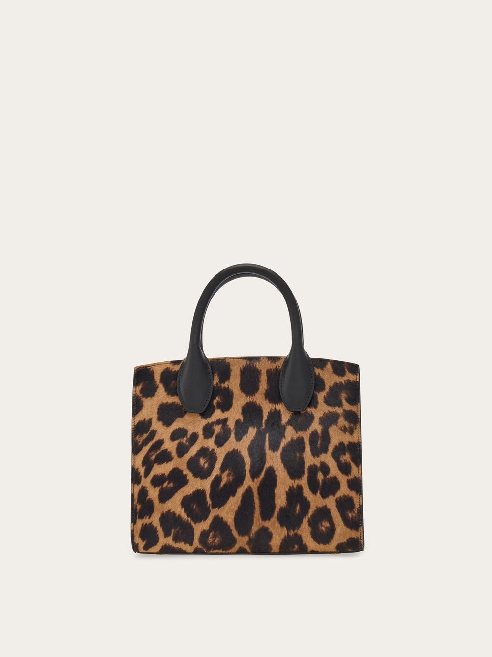 FERRAGAMO Women Ferragamo Studio Box bag (S) Animal print 211424 779880