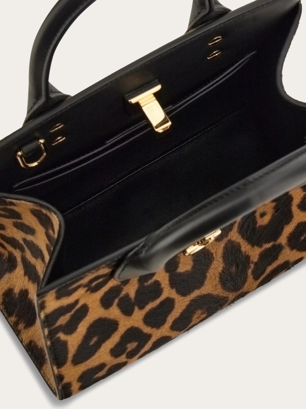 FERRAGAMO Women Ferragamo Studio Box bag (S) Animal print 211424 779880