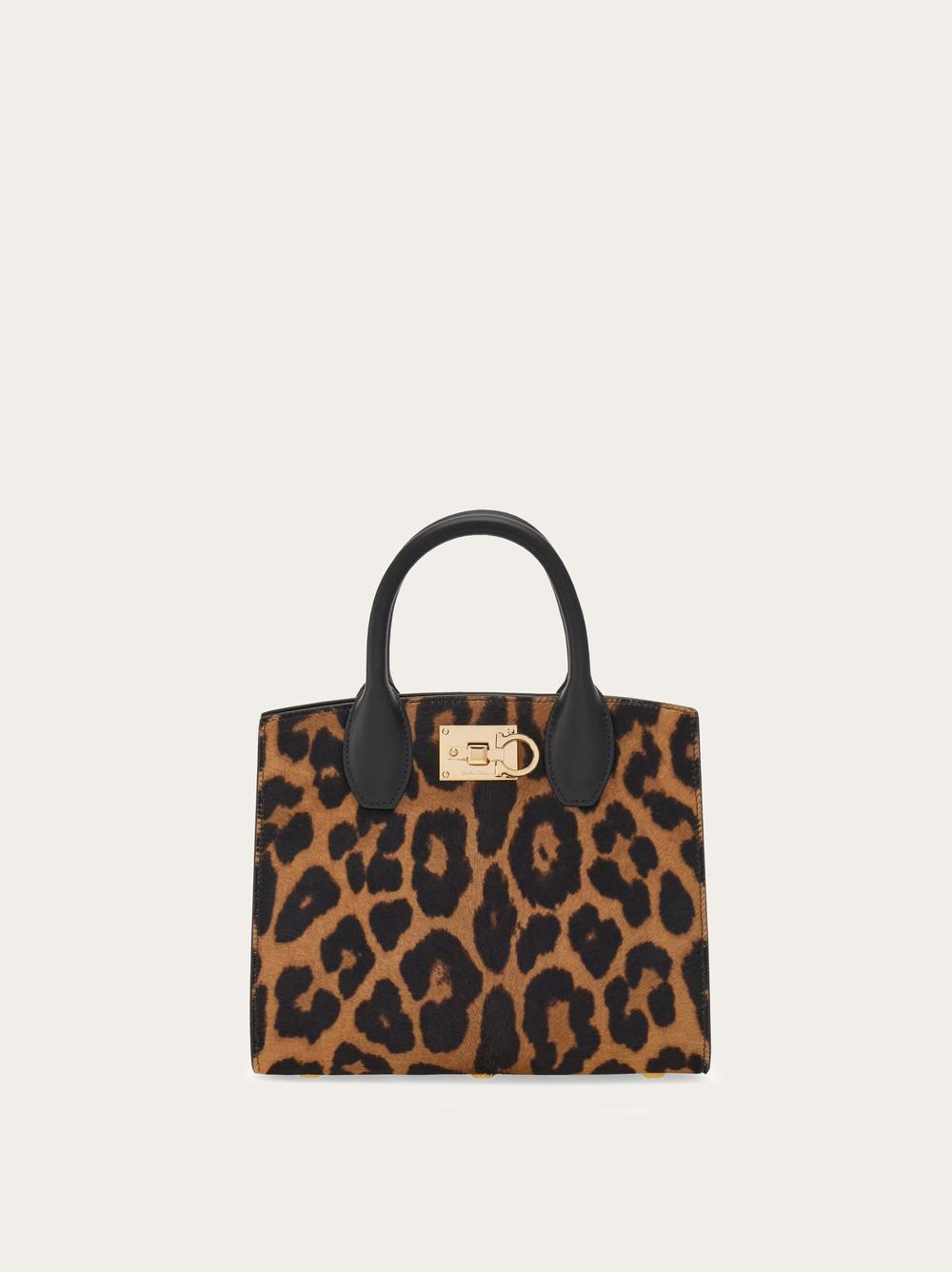 FERRAGAMO Women Ferragamo Studio Box bag (S) Animal print 211424 779880