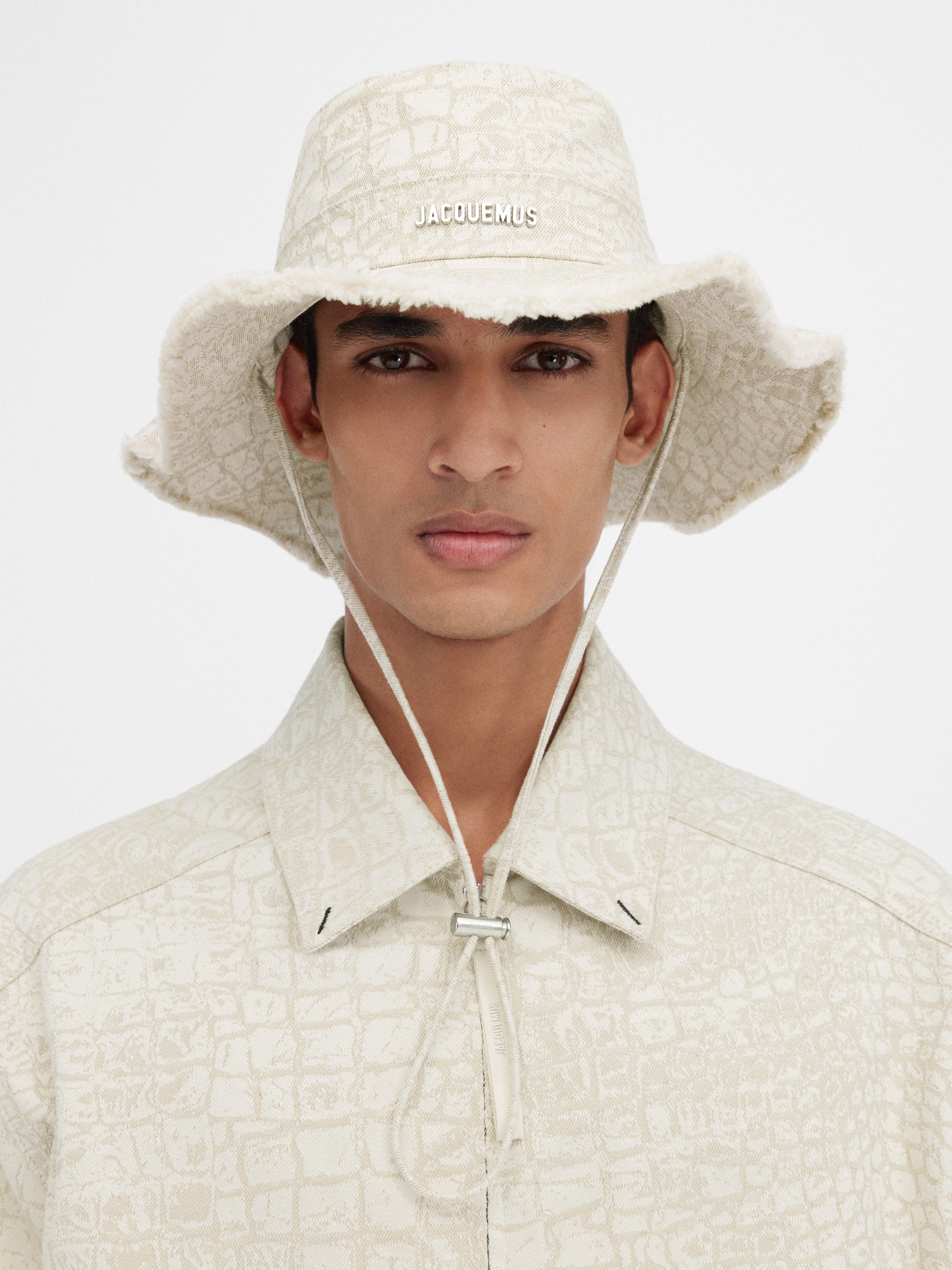 JACQUEMUS Women The Artichaut bucket hat Croco Beige 213AC002-1731-1JK