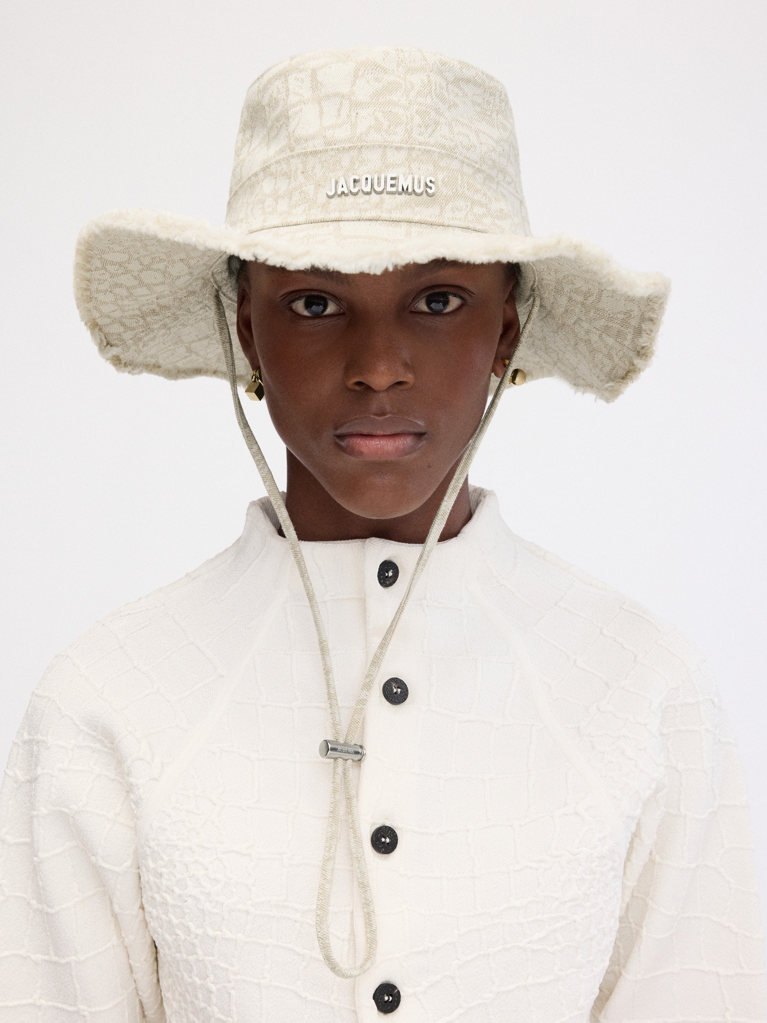 JACQUEMUS Women The Artichaut bucket hat Croco Beige 213AC002-1731-1JK