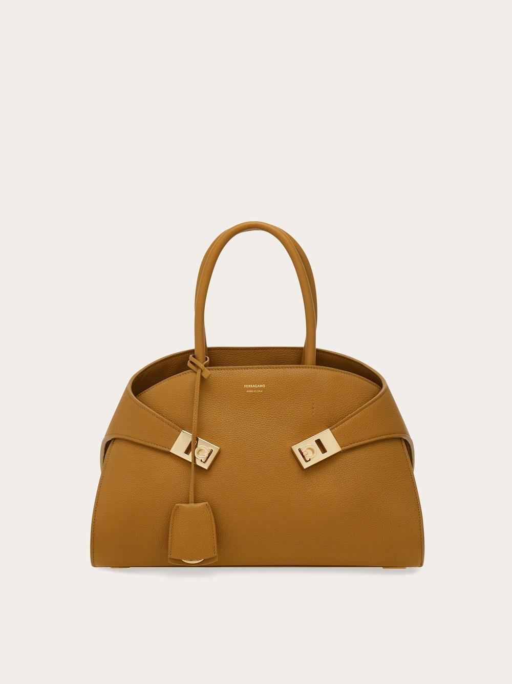 FERRAGAMO Women Hug Handbag (M) Burnt Ochre 215608 777522