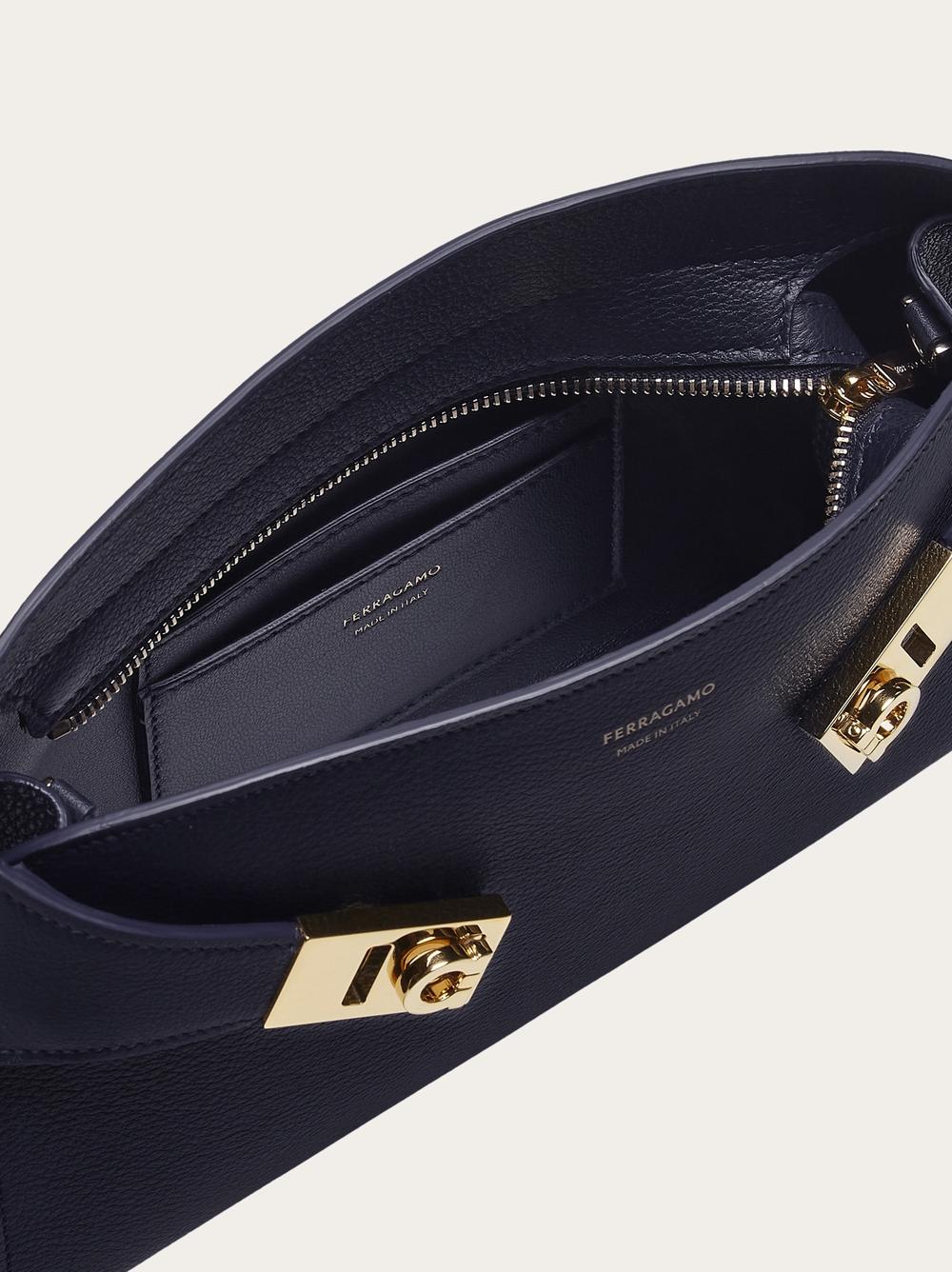 FERRAGAMO Women Mini Hug Shoulder Bag Midnight Blue 218964 774622