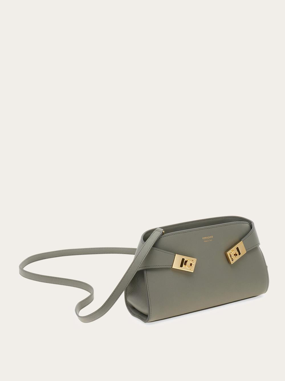 FERRAGAMO Women Mini Hug Shoulder Bag Ash gray 218964 775283