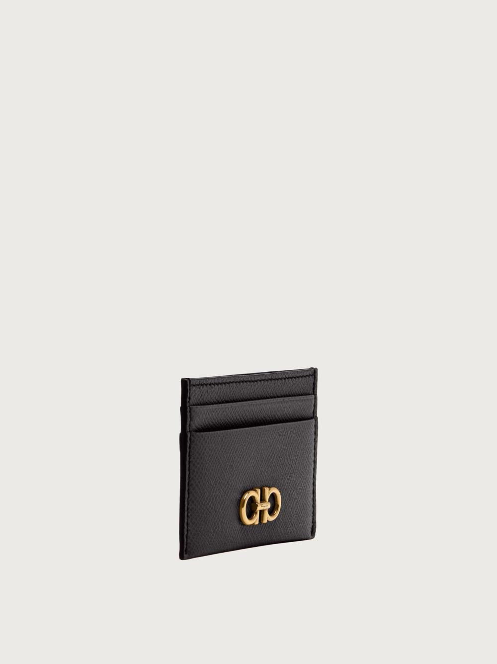 FERRAGAMO Women Gancini Credit Card Holder Noir 220007 742164