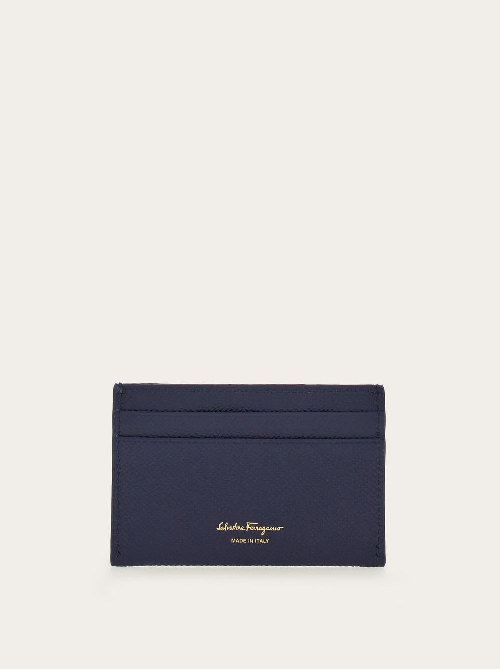 FERRAGAMO Women Gancini Credit Card Holder Midnight Blue 220007 770027