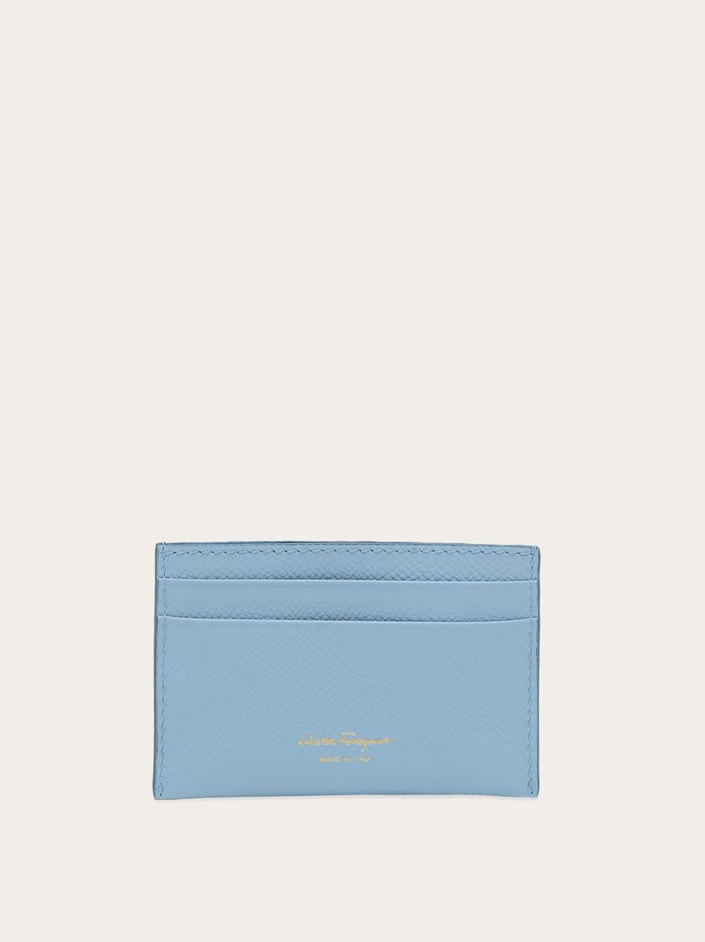 FERRAGAMO Women Gancini Credit Card Holder Sky blue 220007 774990