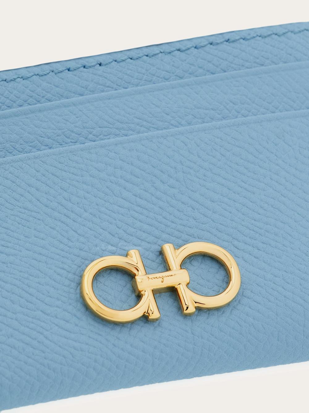 FERRAGAMO Women Gancini Credit Card Holder Sky blue 220007 774990