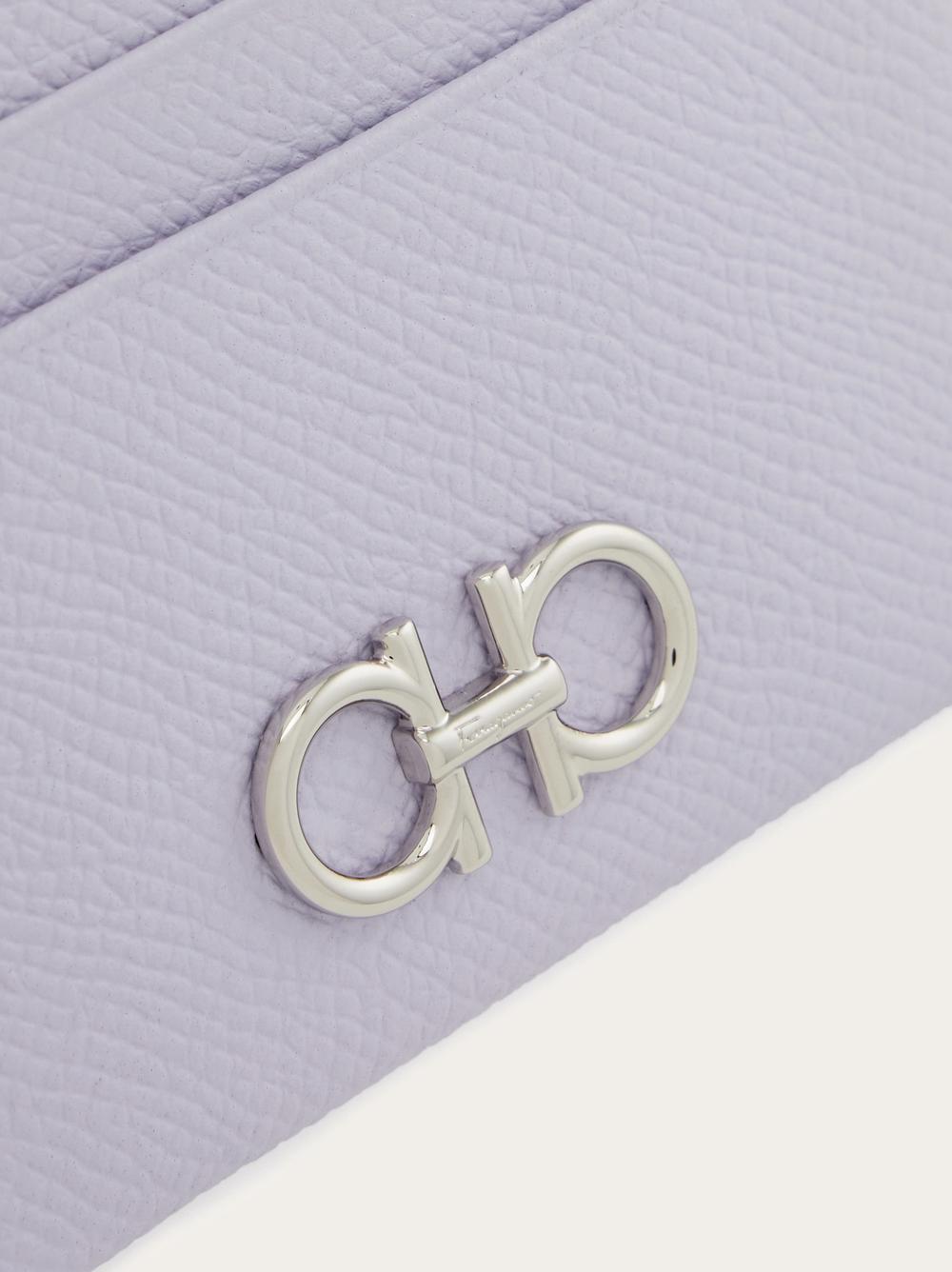 FERRAGAMO Women Gancini Credit Card Holder Lavender 220007 774991