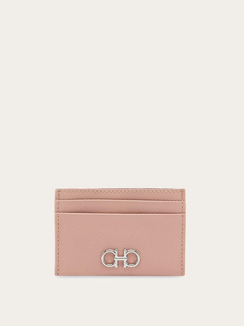 FERRAGAMO Women Gancini Credit Card Holder Powder pink 220007 774992