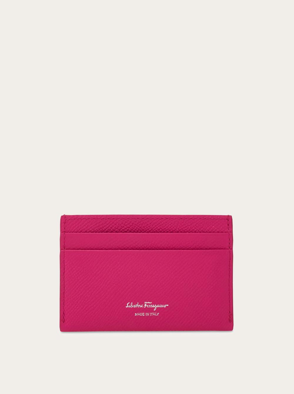 FERRAGAMO Women Gancini Credit Card Holder Cherry 220007 779139