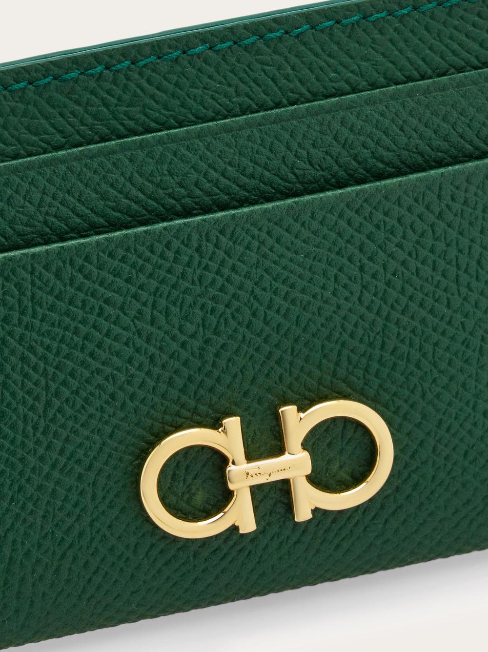 FERRAGAMO Women Gancini Credit Card Holder Forest green 220007 779141