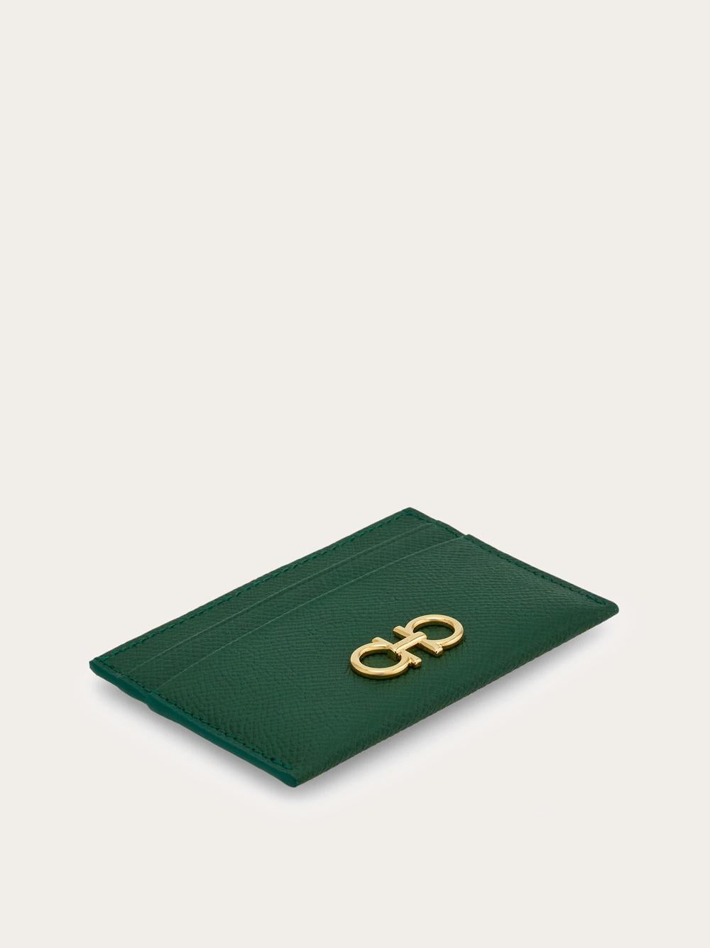 FERRAGAMO Women Gancini Credit Card Holder Forest green 220007 779141