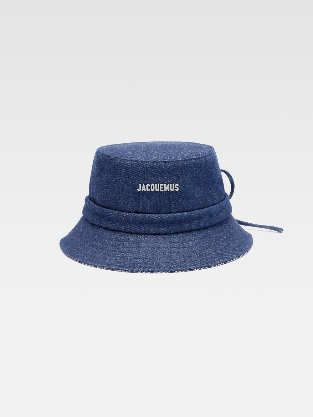 JACQUEMUS Women The Gadjo bucket hat Navy / Stripes 223AC001-1513-38F