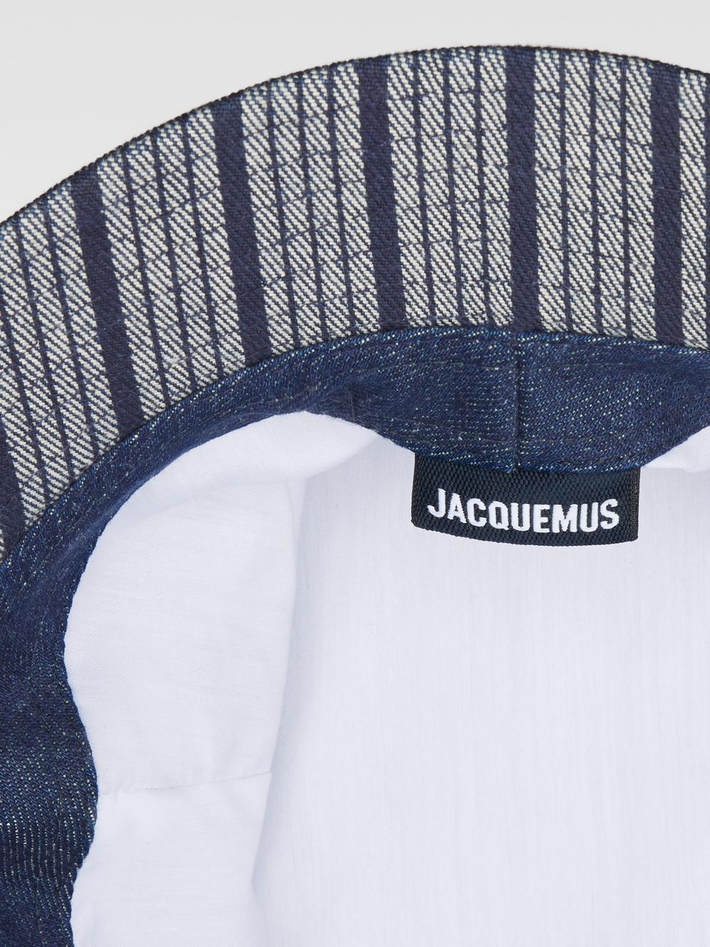 JACQUEMUS Women The Gadjo bucket hat Navy / Stripes 223AC001-1513-38F