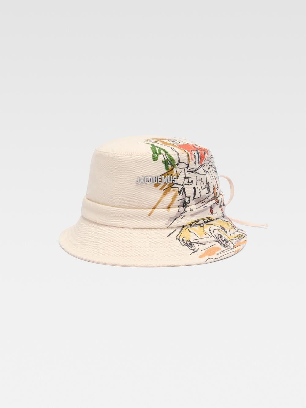 JACQUEMUS Women The Gadjo bucket hat Print Capri Cars White 223AC001-5002-1HI