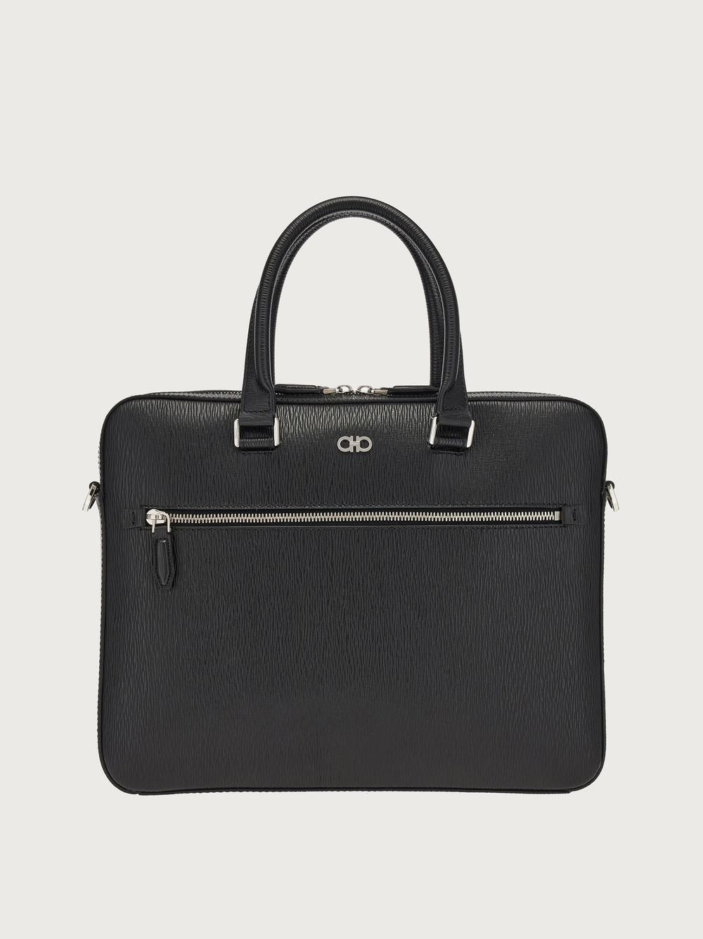 FERRAGAMO Men Gancini business bag Black 240986 753418