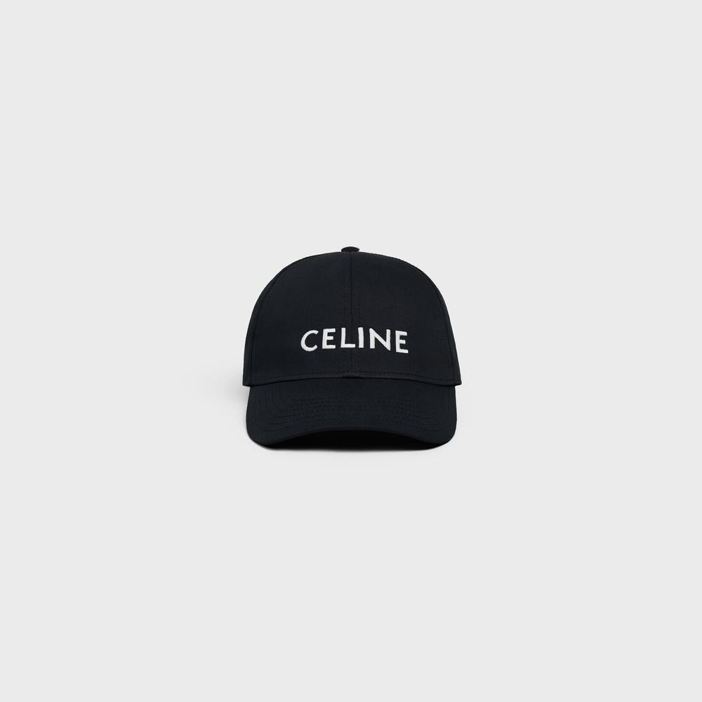 CELINE Unisex COTTON BASEBALL CAP Black 2AUS9242N.38NO