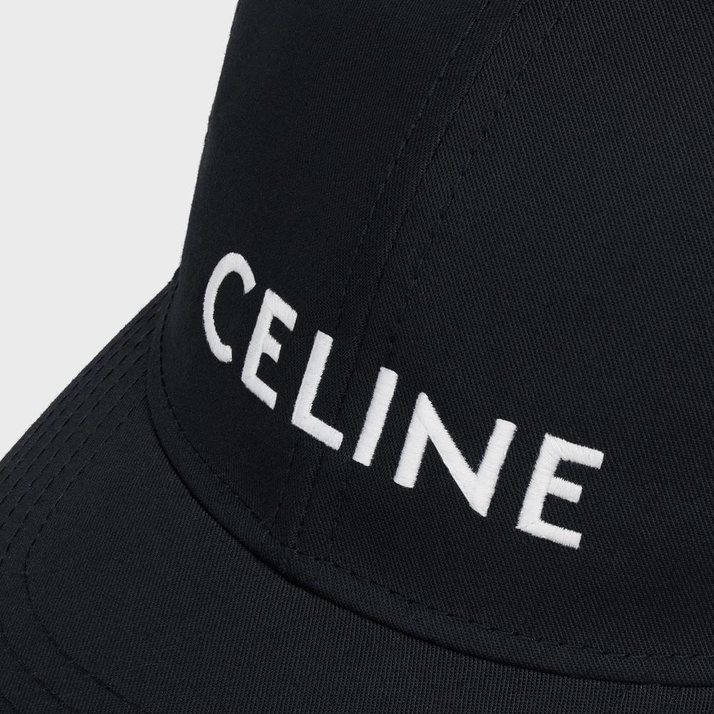 CELINE Unisex COTTON BASEBALL CAP Black 2AUS9242N.38NO