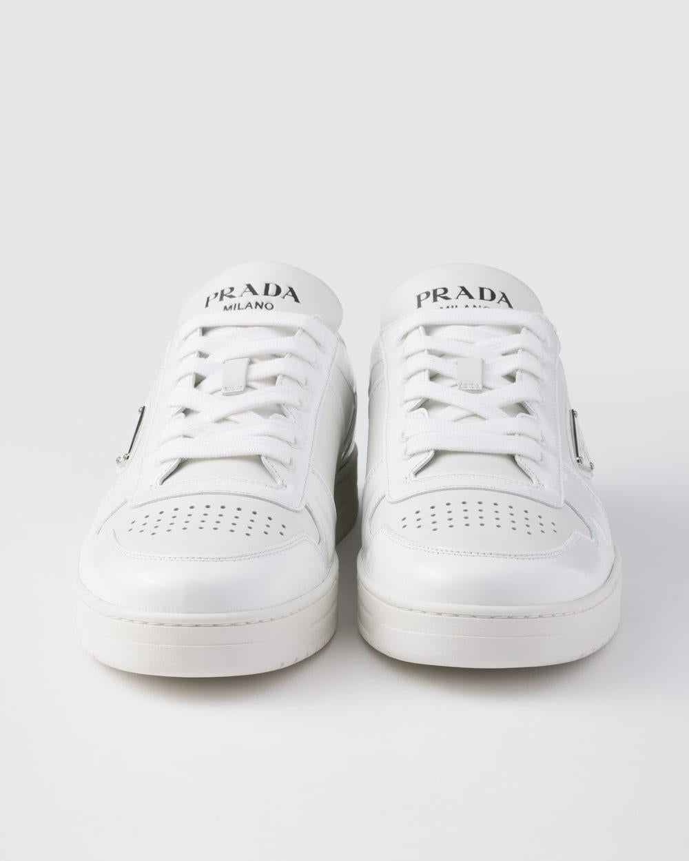 PRADA Men Downtown Leather Sneakers White 2EE364_3LQB_F0009_F_D001